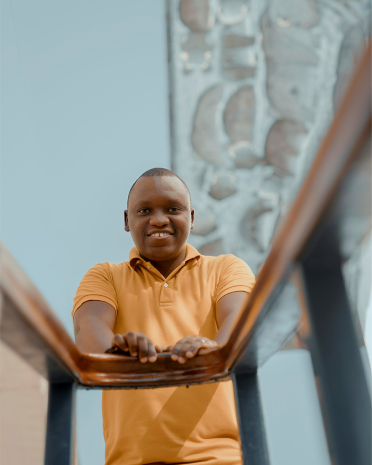Boy wearing a yellow polo shirt